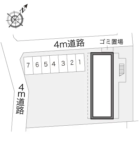 ★手数料０円★羽村市羽中　月極駐車場（LP）